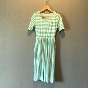 Neesee’s Alexa Mint Striped T-shirt Dress